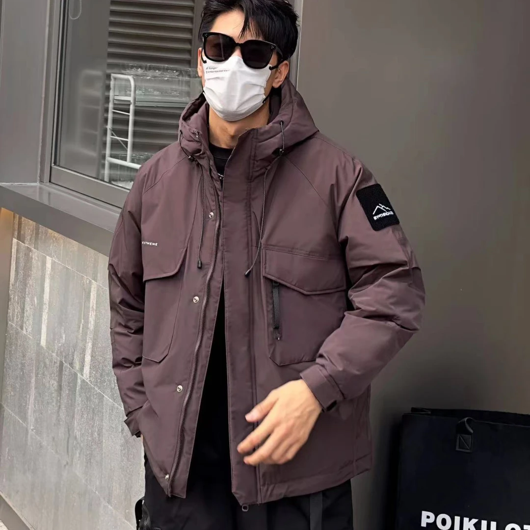 8839#冬新款连帽加厚百搭工装休闲外套