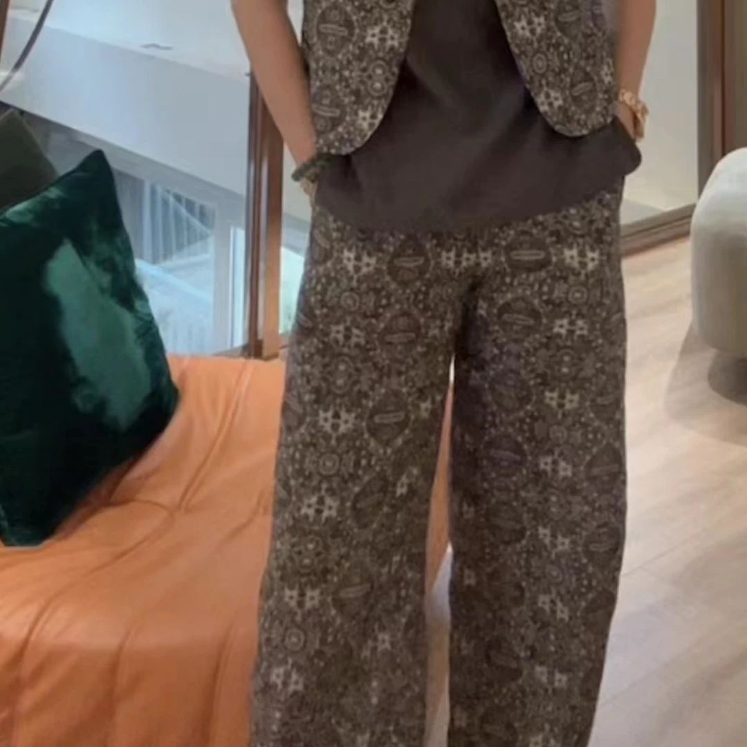 VV&AA 如诗如画 夏季时尚气质轻奢复古民族休闲裤子  D2558