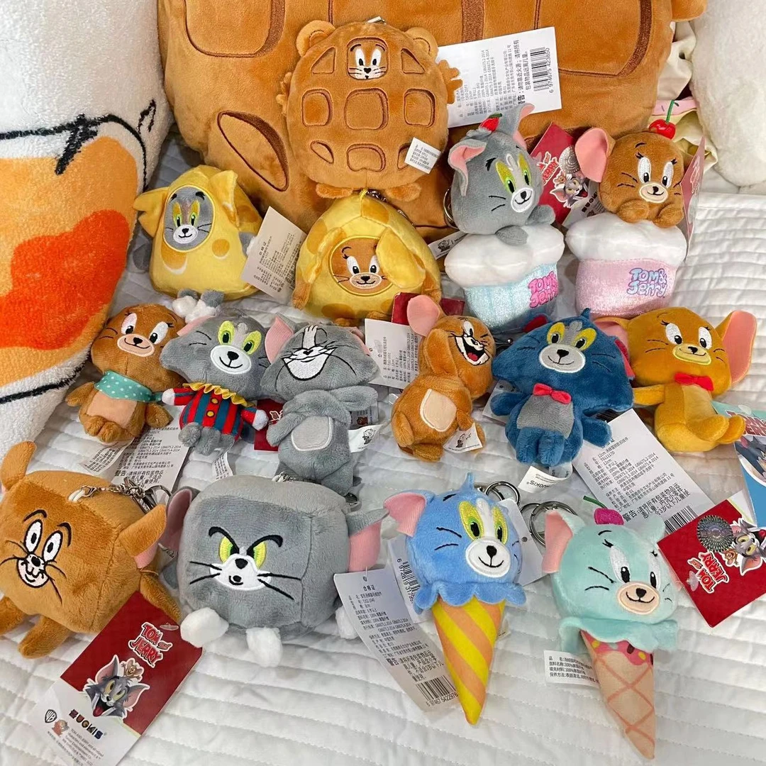 正版授权猫和老鼠汤姆猫杰利鼠钥匙扣汉堡零食冰淇淋挂件挂饰