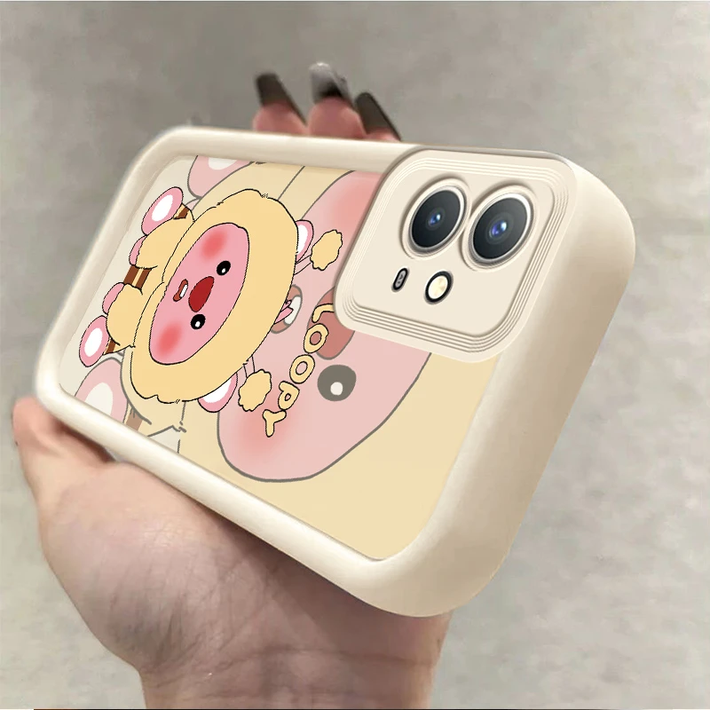 适用vivoY33T手机壳创意个性防摔全包高级女款彩绘新款男蜂蜜露比