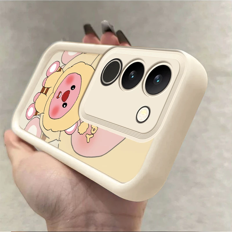 适用vivoS17手机壳V2283A高级创意防摔全包女款个性彩绘蜂蜜露比