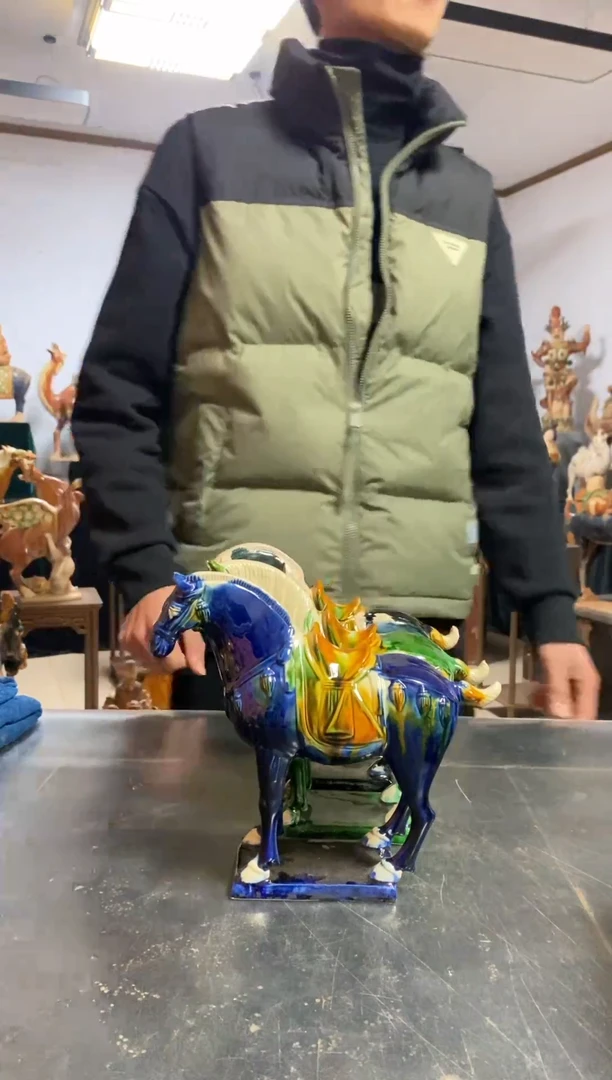 【闪购商品】密胺陶瓷六骏蓝色
