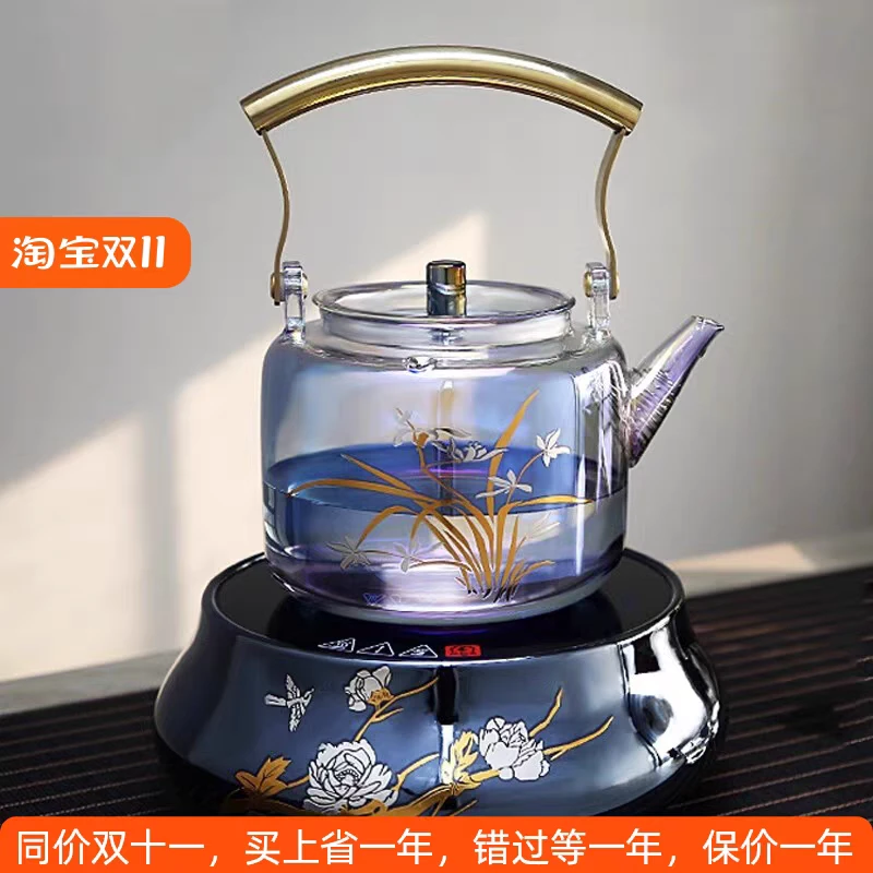 陶总堂牡丹银松矮款1000瓦静音电陶炉