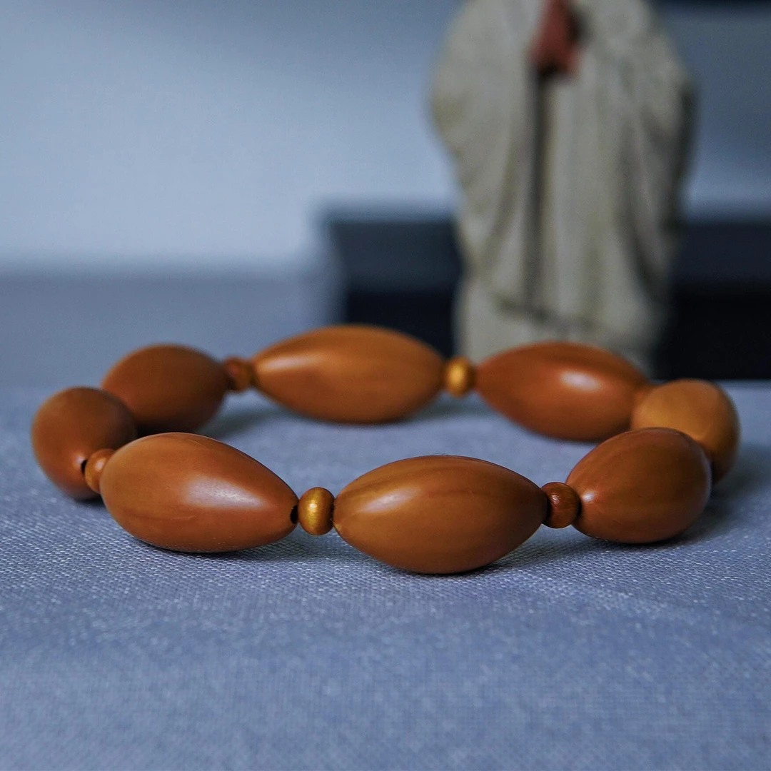 1.4X2.5左右高油橄榄核单圈男女文玩手串好物