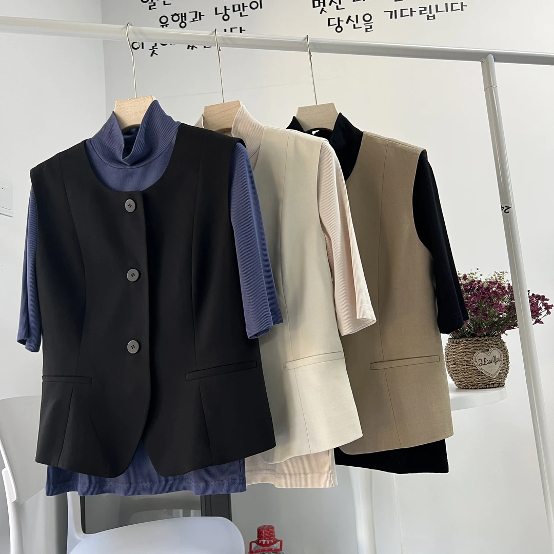 崔社长韩装 温柔3色马甲