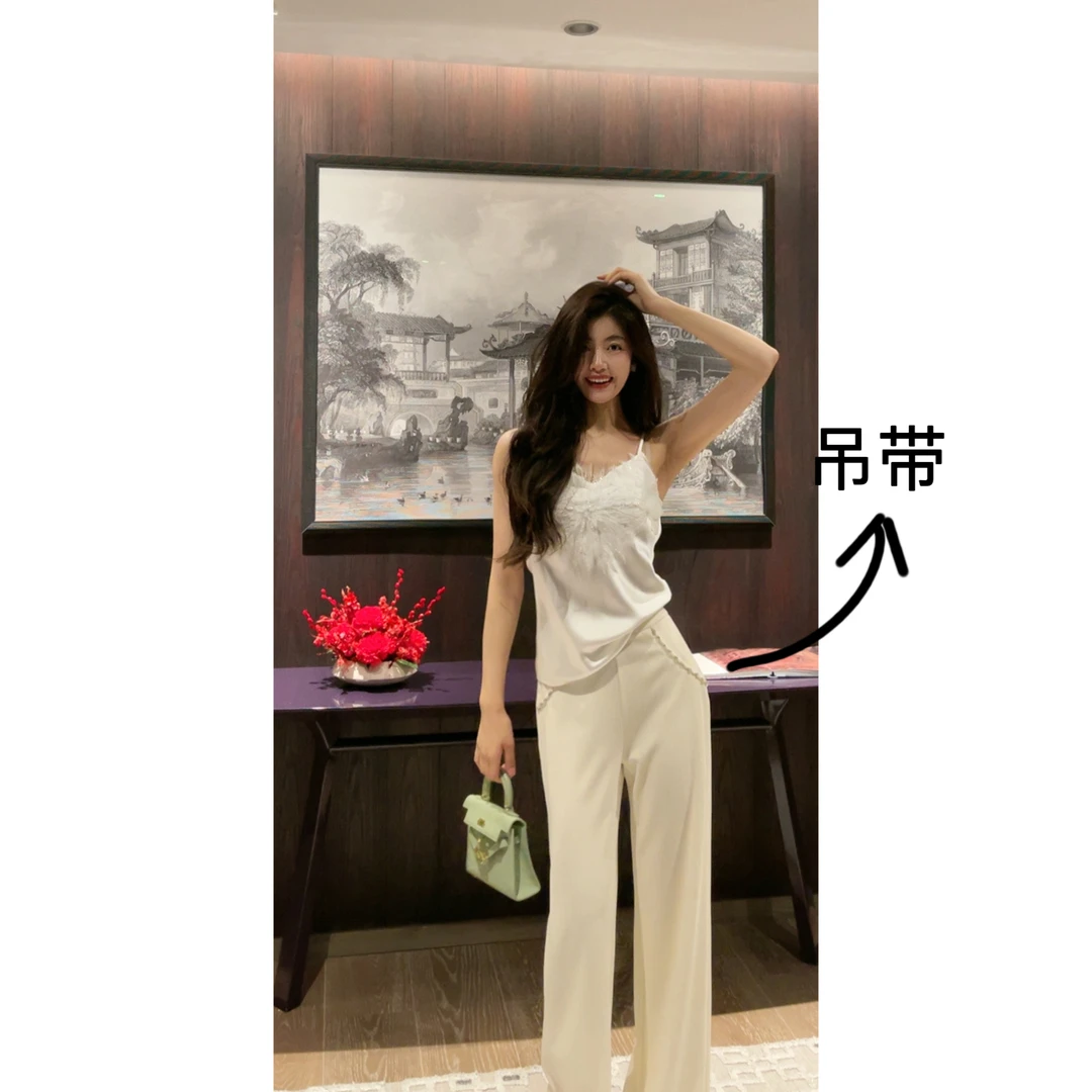 【N·COU】24春新款【心花怒放】贵气百搭重工吊带-DY50103