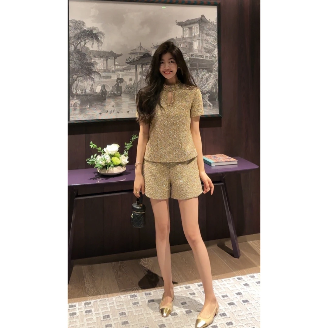 【N·COU】24夏新款【颈上添花】复古重工唐装上衣&半裙DY51251