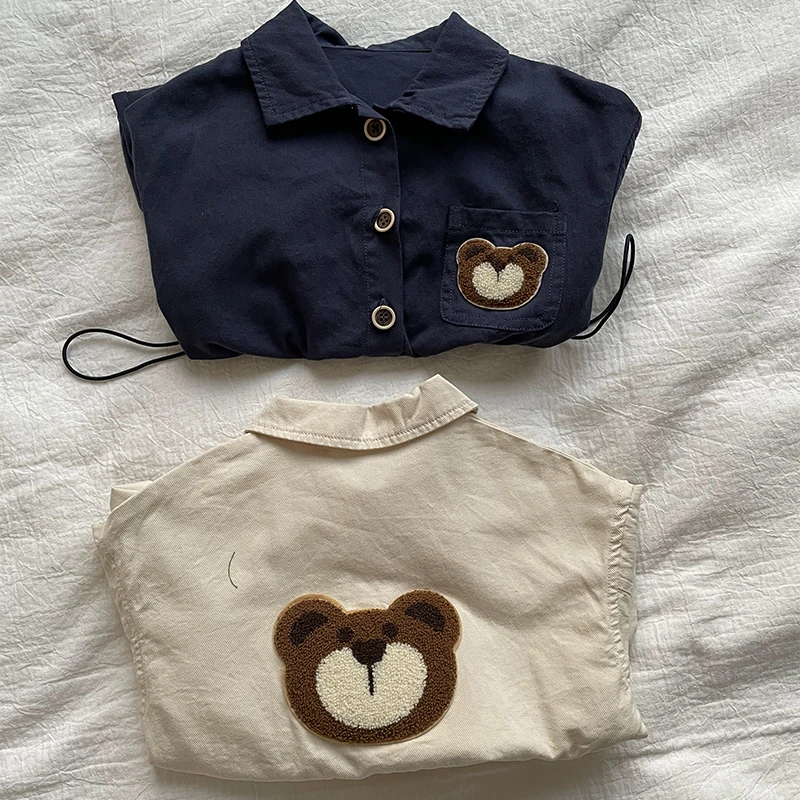 A-3 24婴幼儿小熊贴绣连体服wz81087