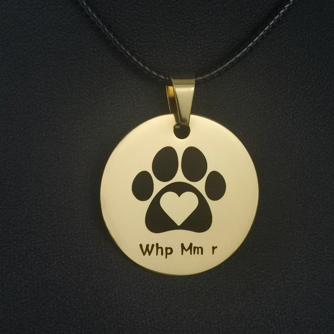 小狗牌吊坠项链定制情侣创意礼物定制刻字男女朋友单双面定制