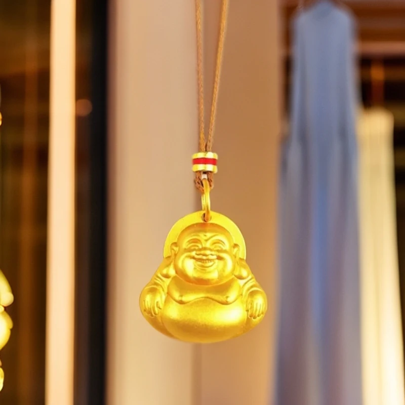 合金吊坠 古法传承大肚弥勒佛吊坠笑佛公挂坠项坠女款女士