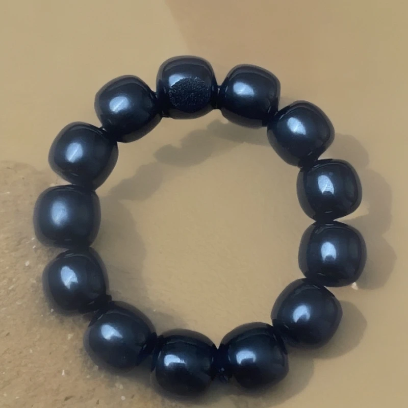 和田玉玉龙喀什河墨玉老型手串18-165