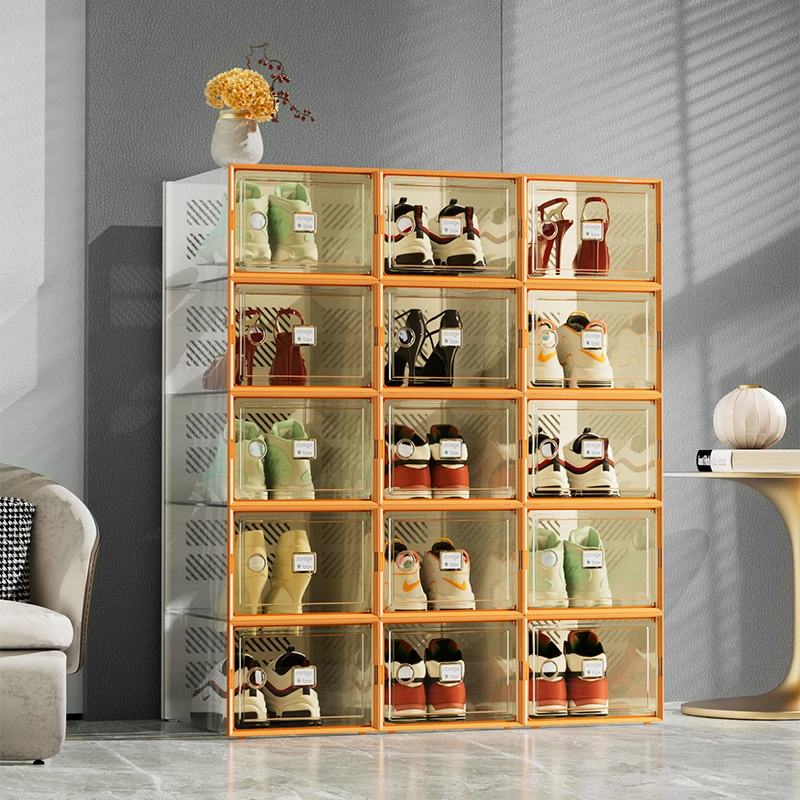 鞋盒透明鞋子收纳柜家用防尘简易整理盒防氧化防潮展示柜收纳盒