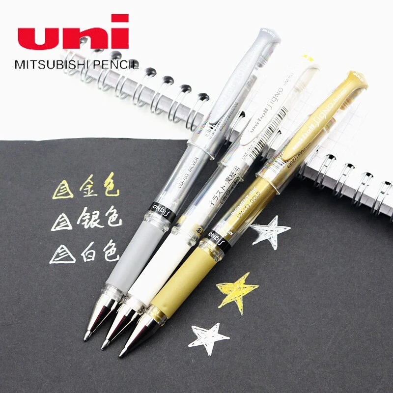 uni 日本三菱高光笔UM-153防水高光笔中性笔签名笔1.0