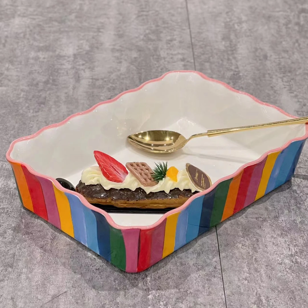 【东泰】出口高货 彩虹方形烤盘（大号） 29长度