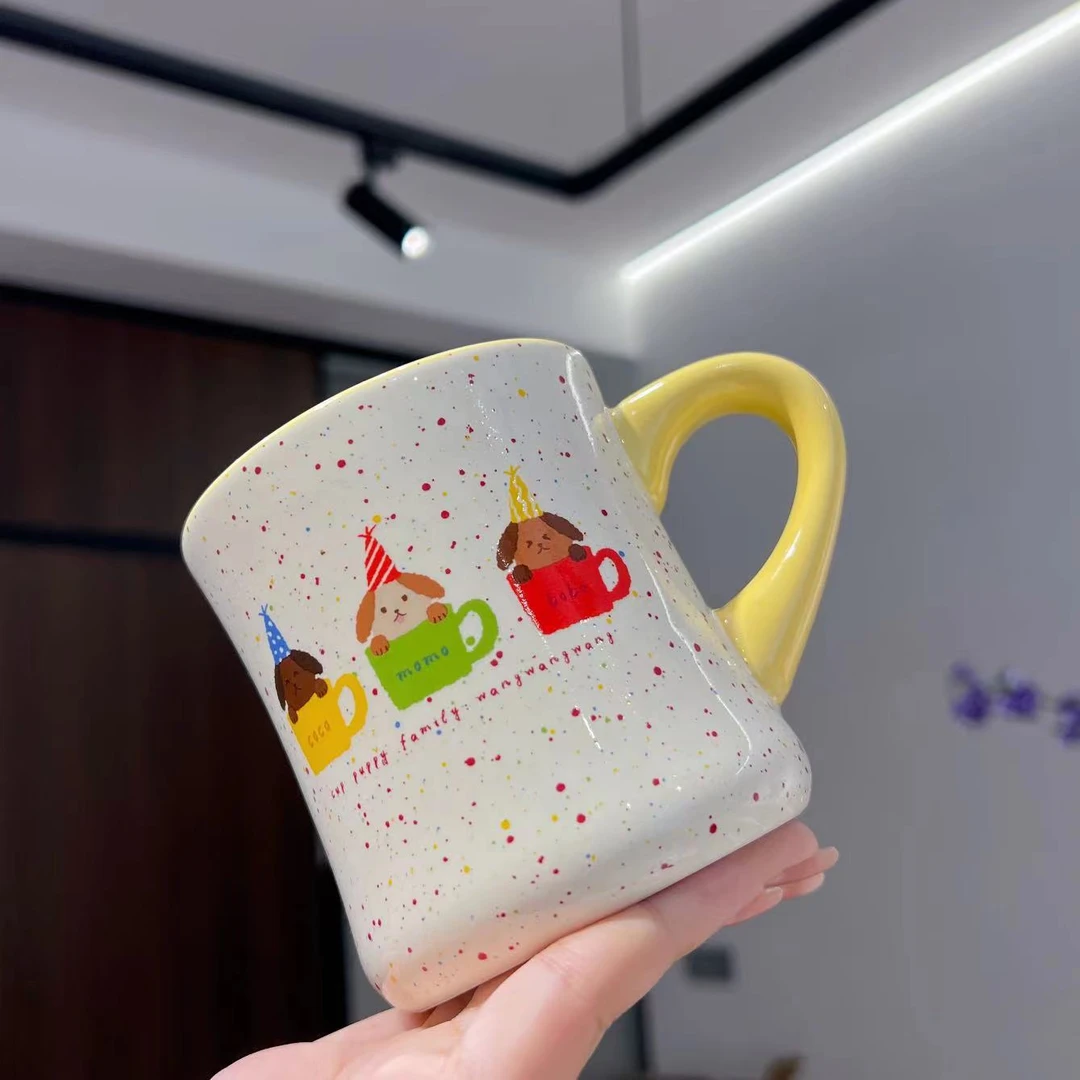 【东泰】出口高货 彩色泼墨茶杯犬小狗黄色小蛮腰杯