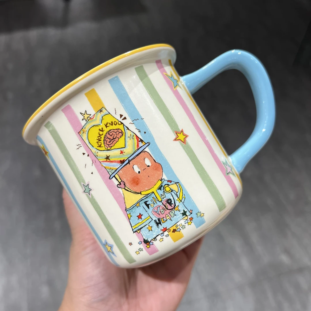 【东泰】星星人联名马克杯恋爱脑星星人蓝陶瓷喝水杯高颜值可爱杯子