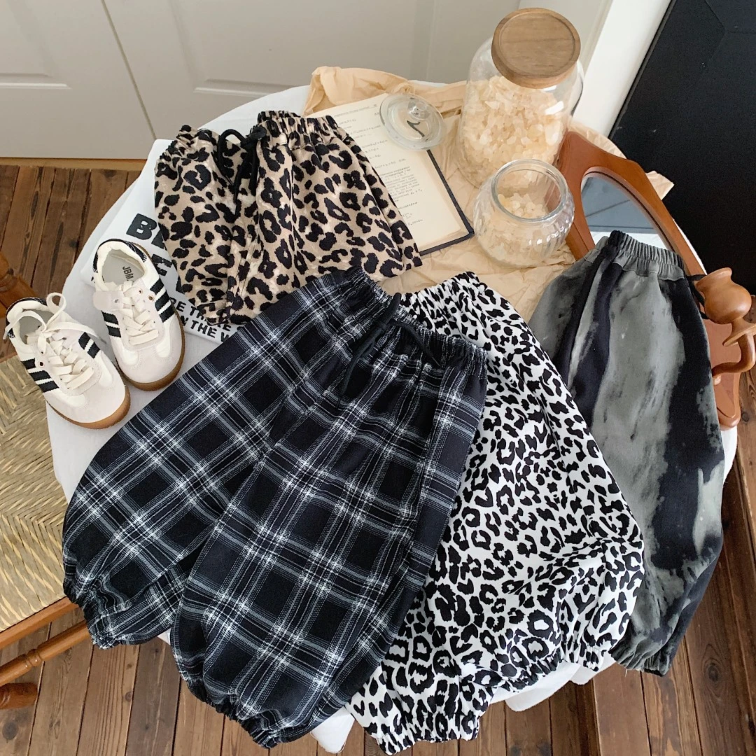 新款男女春秋儿童洋气韩版休闲束腿时尚百搭潮童卫裤春夏宽松薄款