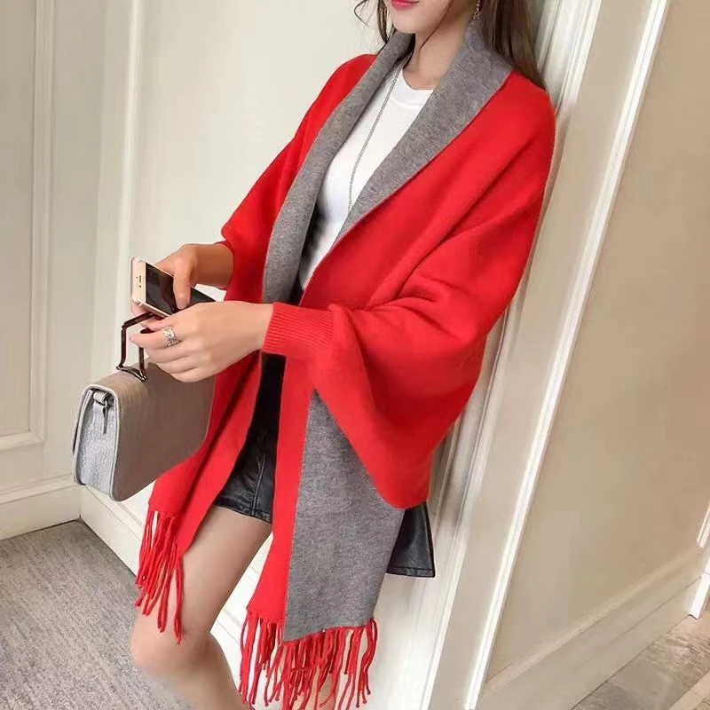 内蒙古厂家直销水貂绒带袖子正反单色披肩衣服胖瘦可穿两面能穿