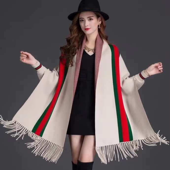 内蒙古厂家直邮带袖子披肩针织外搭气质衣服外套均码胖瘦都能穿