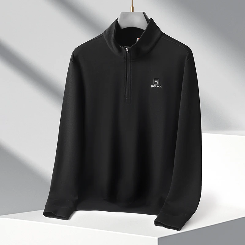 黛芮奈勒秋季新款半拉链卫衣男士加肥加大薄款长袖外套宽松新款