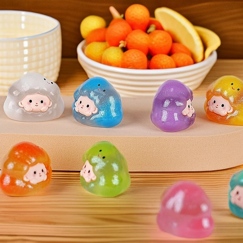 【双许愿+对对碰】夜光云朵云梦卡通潮玩萌粒 diy树脂车载创意摆件