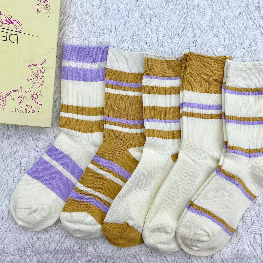 S2-05  五双装 中筒袜棉袜透气春秋柔软ins