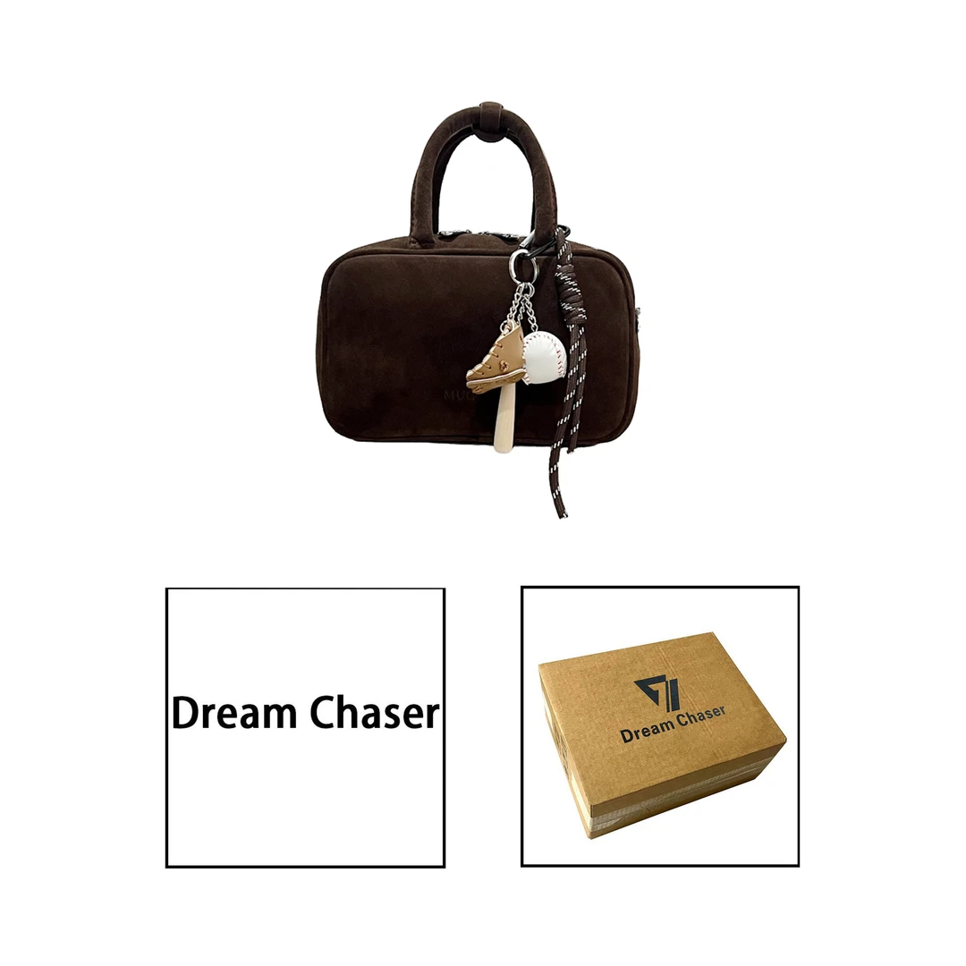 【一媛轻奢】磨砂皮保龄球包包女2024新款时尚单肩斜挎手提包A-5234