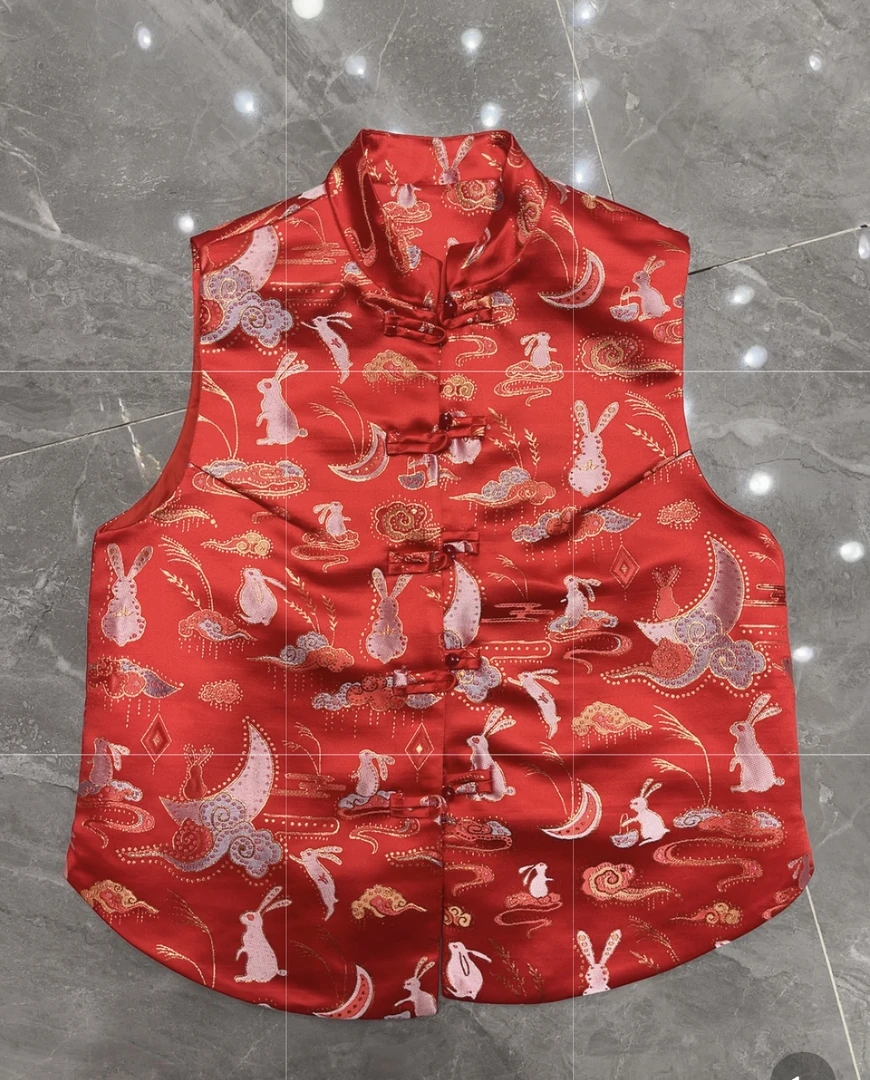 新中裳国风刺绣马甲