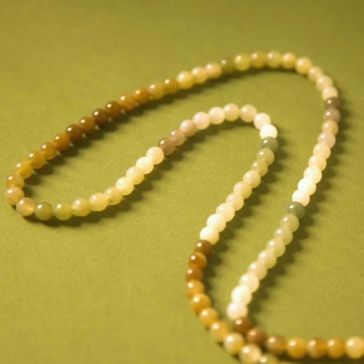 新疆和田玉多宝串七彩珠链时尚配饰项链毛衣链珠宝百搭饰品挂件