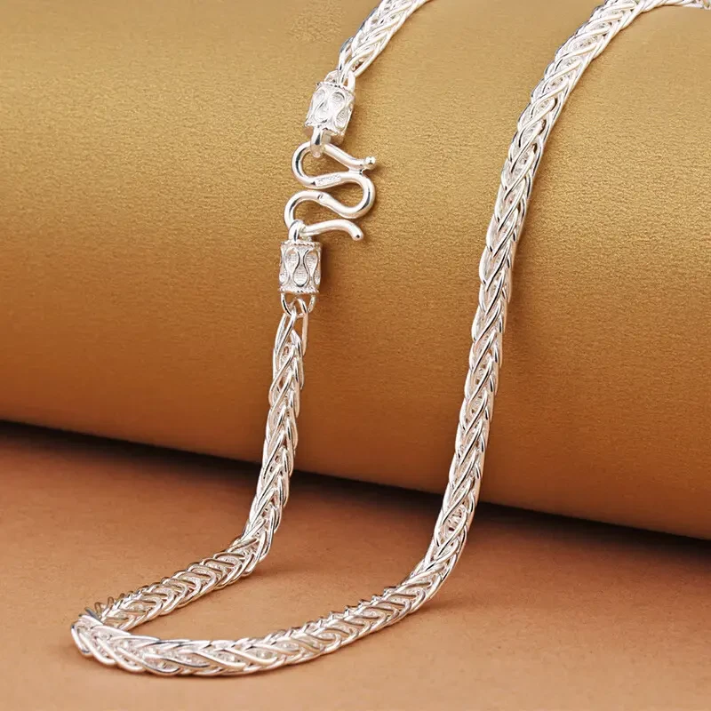 链子足银 999纯银编织项链男霸气个性百搭网红潮时尚嘻哈经典足银