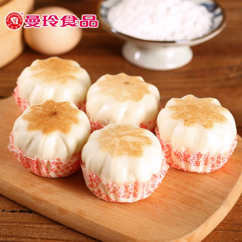 烧肉小煎包早餐肉包子鲜美多汁小笼包速冻早点半成品微波加热即食