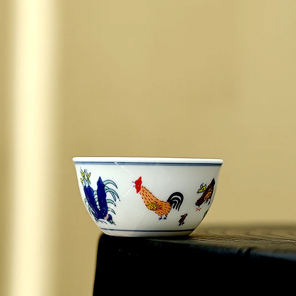 2.8 亿鸡缸杯德化盏杯茶杯单陶瓷茶碗老板杯复古日式家用茶具茶杯