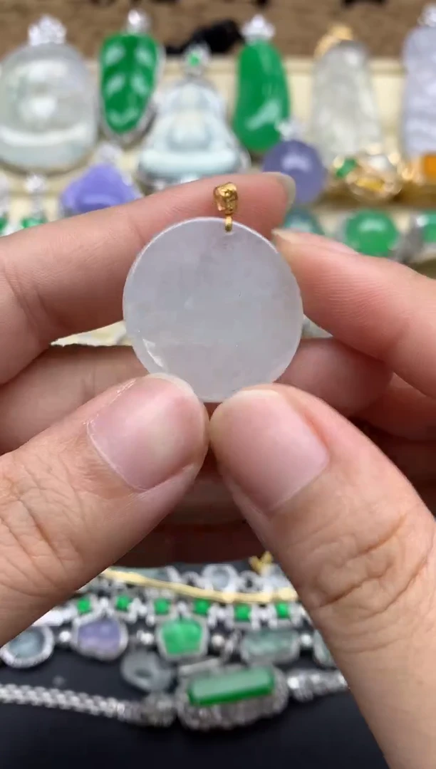 【闪购商品】翡翠颈饰18K金镶嵌83-中国好珍宝