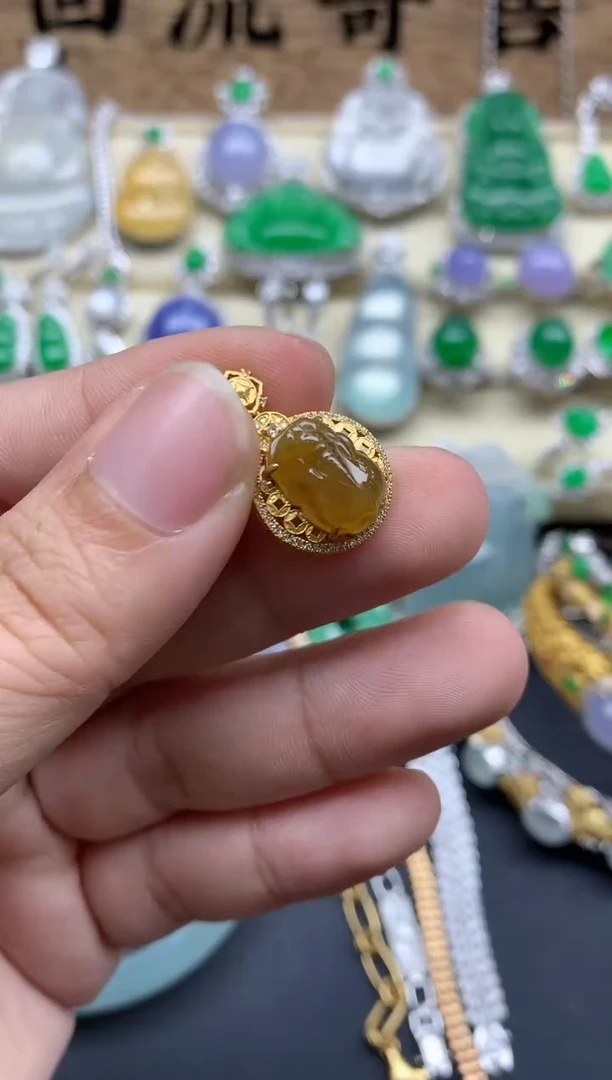 【闪购商品】翡翠颈饰18K金镶嵌297--中国好珍宝