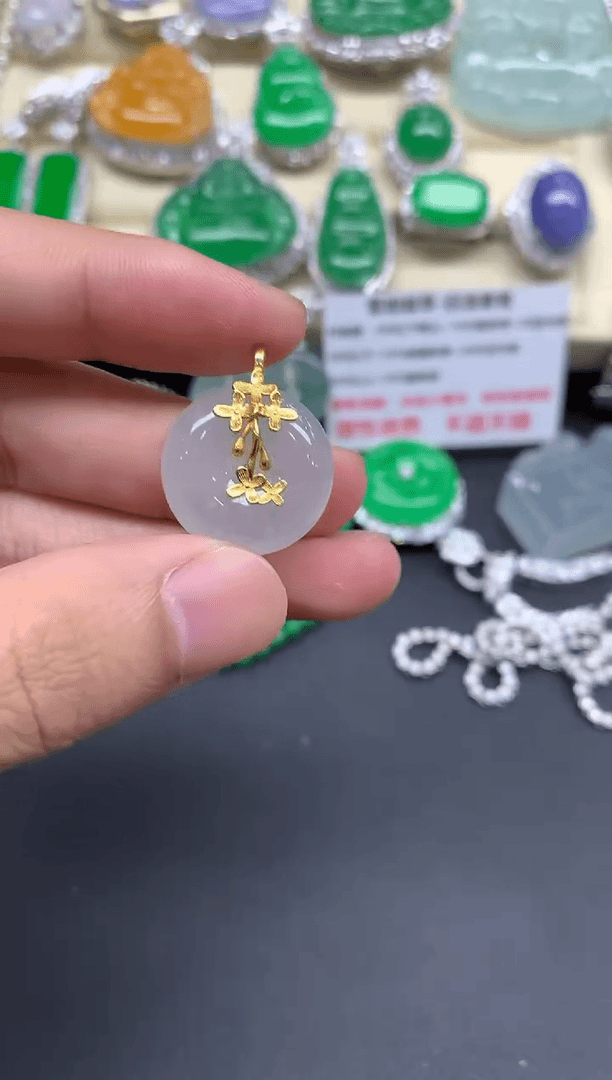 【闪购商品】翡翠颈饰18K金镶嵌247-多人