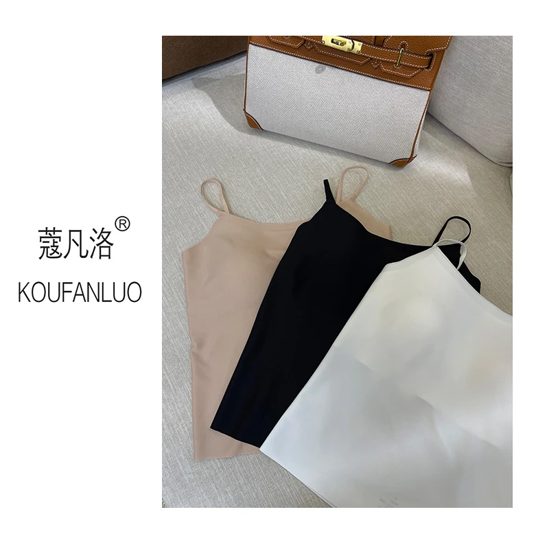 舒适打底吊带背心简约内搭小吊带抹胸无痕运动美背C23679