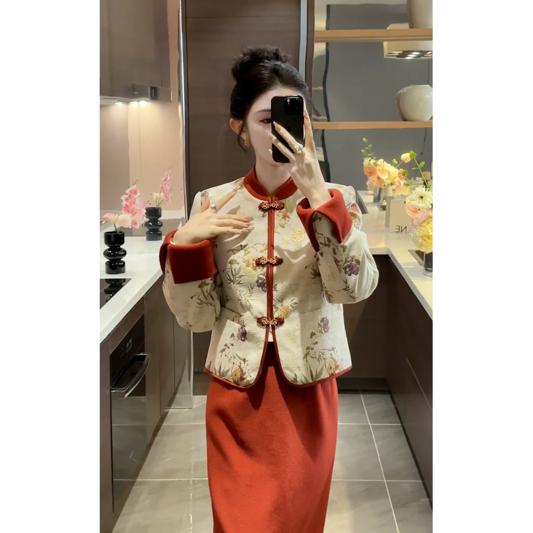 【周粥】【见喜】新中式重工刺绣加棉提花套装预JJQ4TZ6983