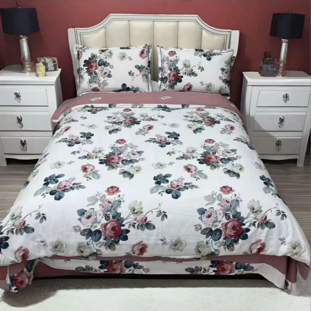 【MS】 2024新款亲肤棉轻奢印花四件套--香缇娜（纯色款）