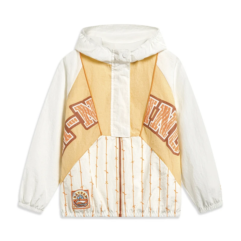 LI-NING/李宁童装女小童运动系列休闲户外运动风衣YFDT114-1-B品