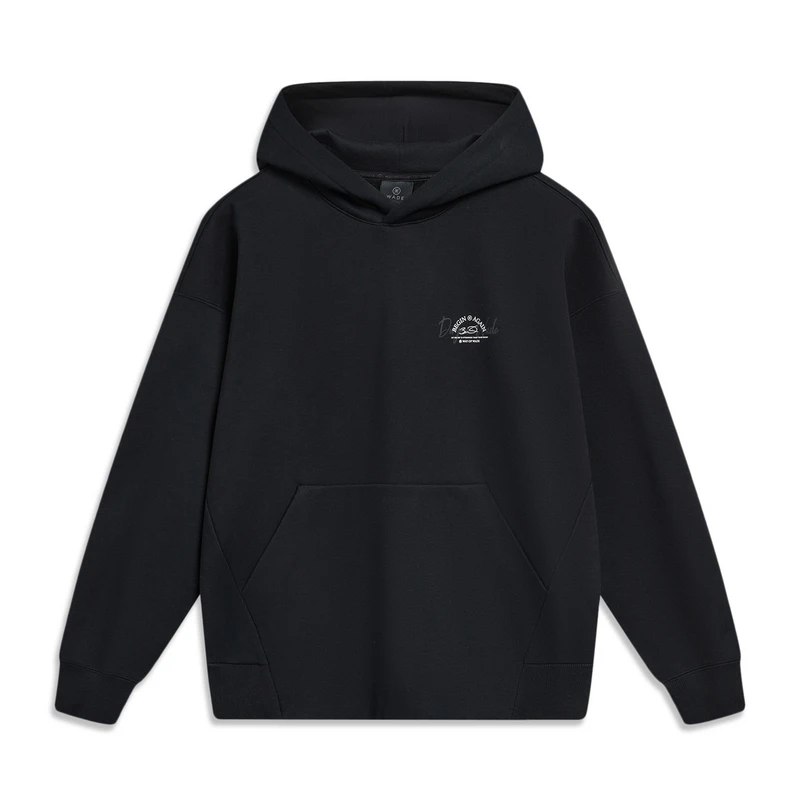 李宁韦德系列男子加绒宽松型套头连帽卫衣冬款保暖运动服AWDT943