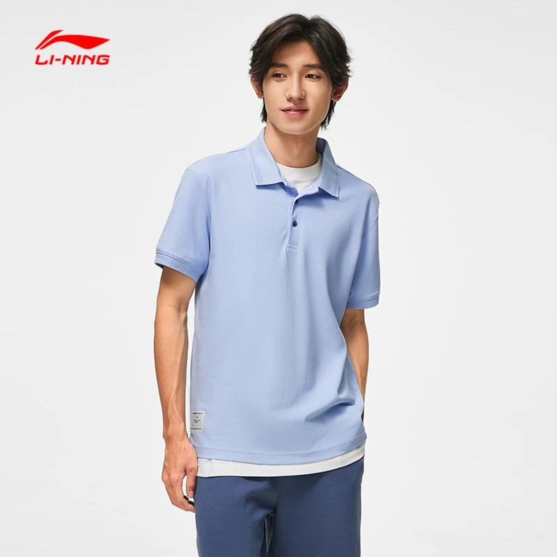 李宁短袖男夏季运动生活系列时尚舒适运动休闲短袖POLO衫APLT019