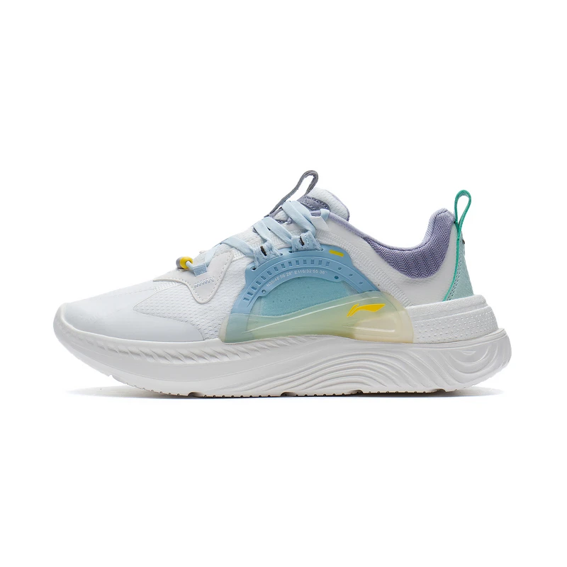 李宁星火女款潮流休闲鞋䨻科技网面透气低帮减震运动鞋AGLR092