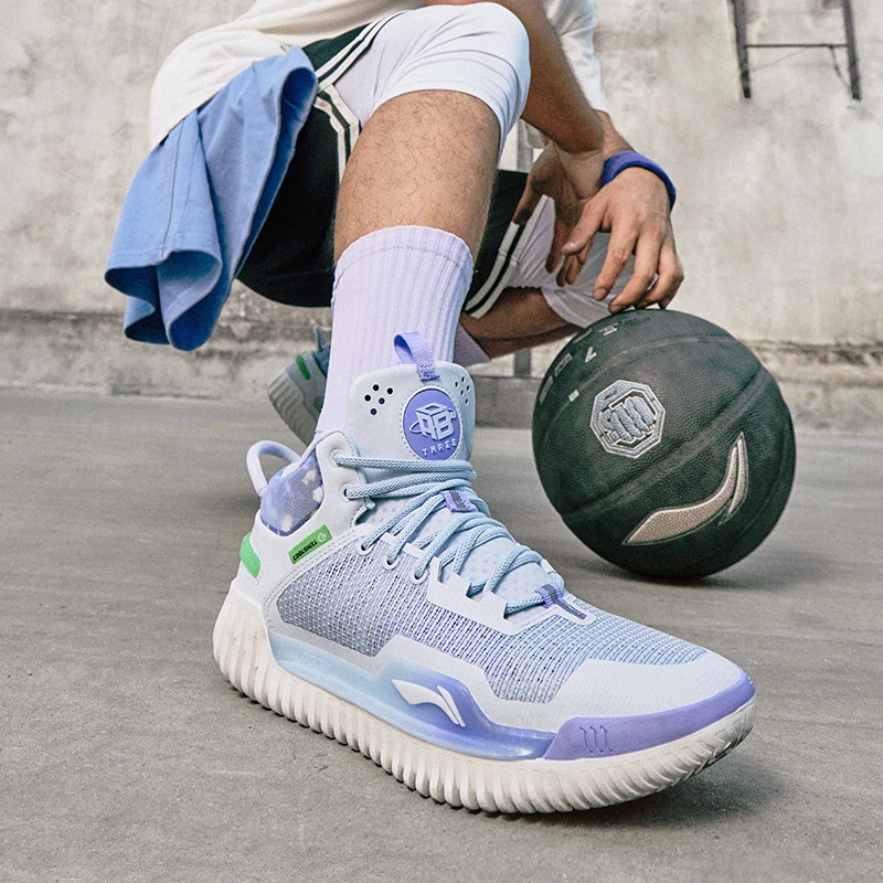 李宁篮球鞋男夏篮球系列透气防滑低帮休闲篮球外场鞋ABFT005-B品