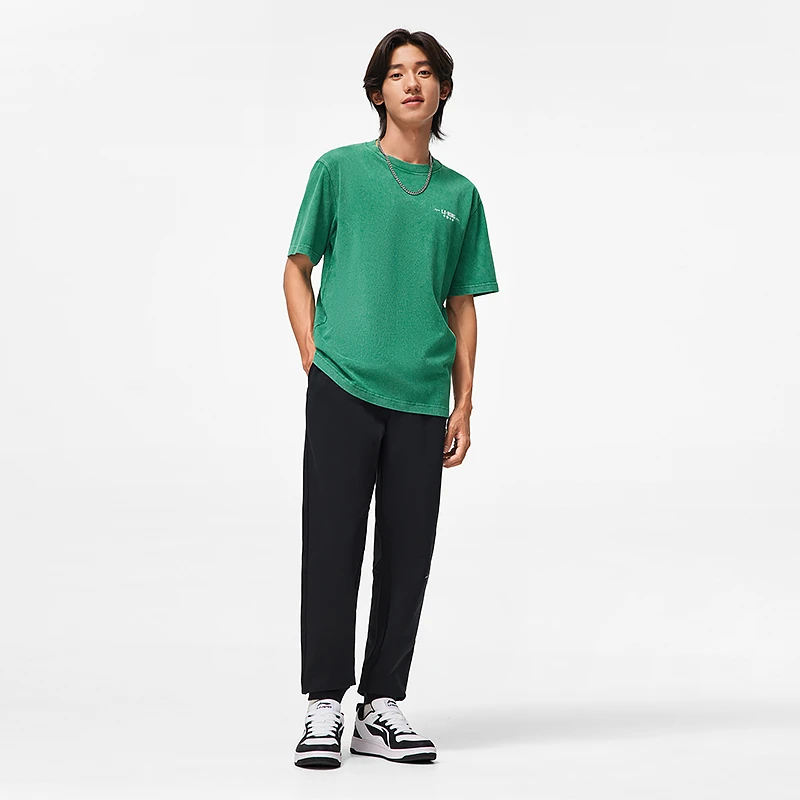 李宁运动裤男夏季简约百搭户外休闲束脚卫裤中腰长裤AKLT407