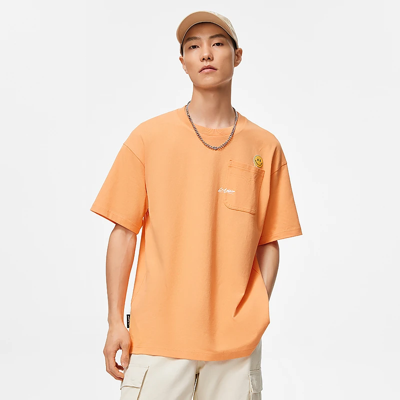 LI-NING/李宁男子滑板系列休闲百搭宽松舒适运动短袖T恤AHST477-