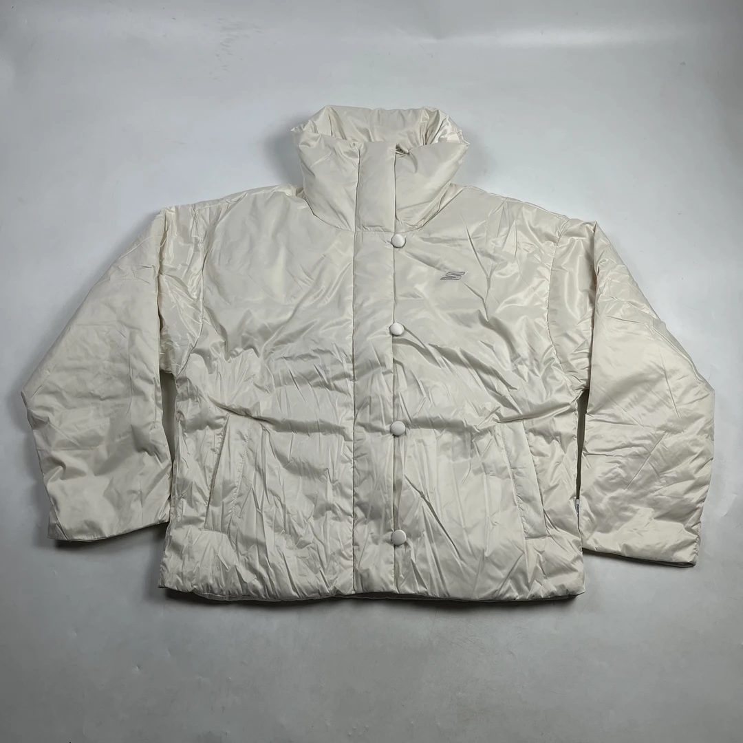 SKECHERS/斯凯奇时尚潮流梭织短款保暖休闲冬季羽绒外套P421W077