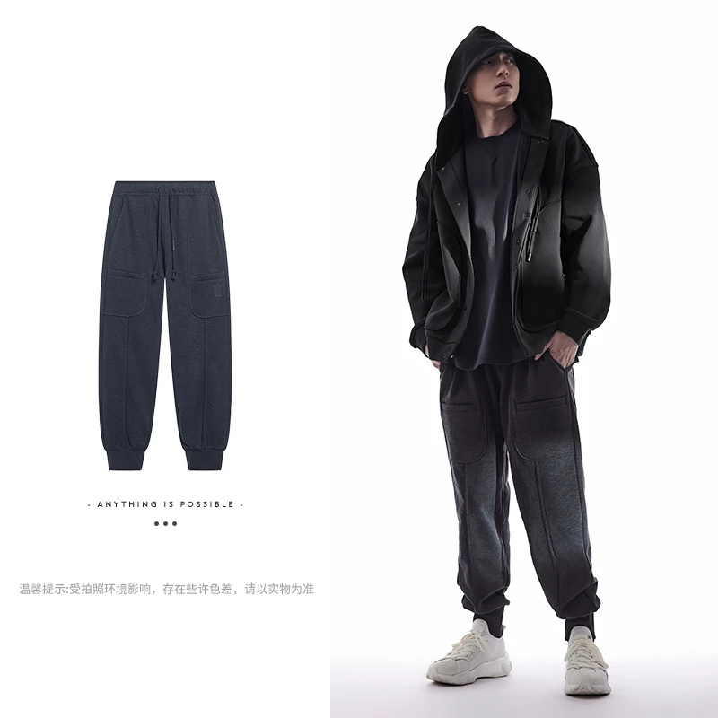 李宁卫裤男春运动时尚舒适透气百搭宽松休闲运动长裤AKLT209-B品