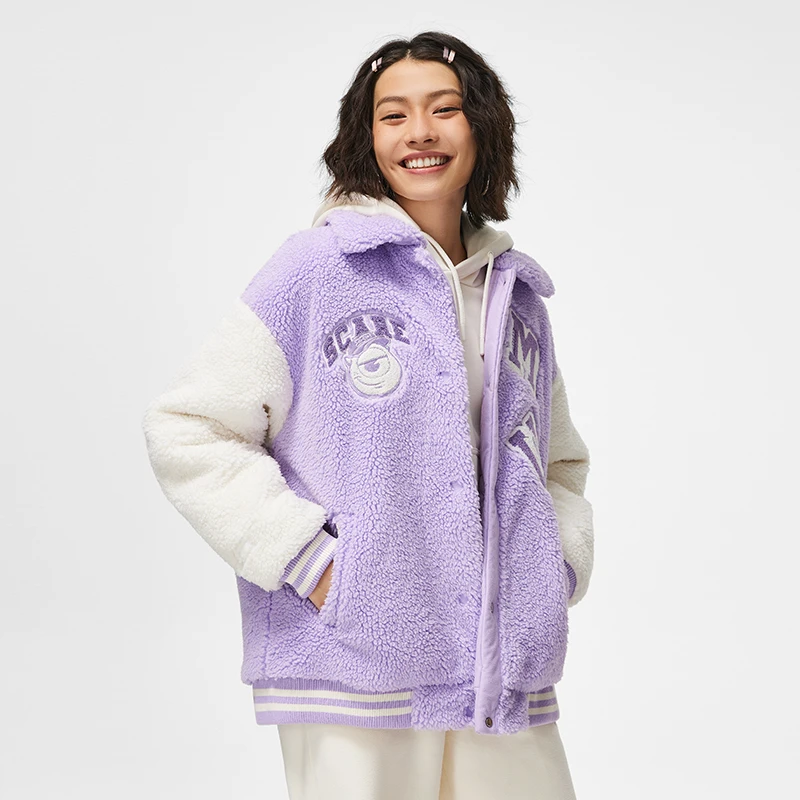 李宁女休闲保暖外套冬款长袖时尚舒适百搭棉服AJMT084