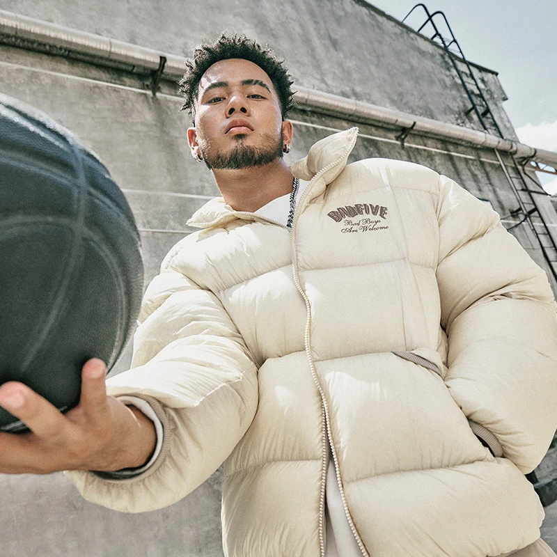 李宁反伍BADFIVE篮球系列男子保暖宽松个性短羽绒服AYMT139-B品