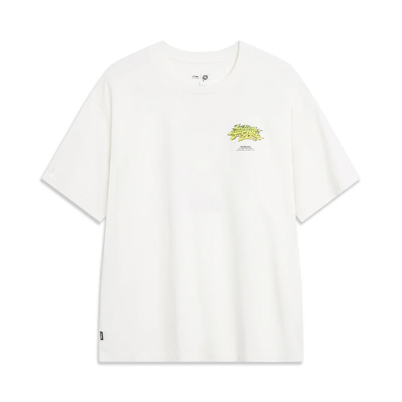 LI-NING/李宁男子滑板系列休闲百搭宽松舒适运动短袖T恤AHST483-3